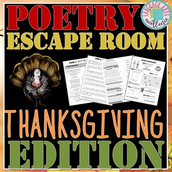 Preview of Thanksgiving Poetry ESCAPE ROOM
