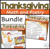 Thanksgiving Poetry and Math Activities Bundle