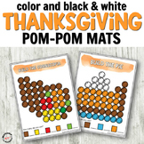Thanksgiving Pom Pom Cards for Fine Motor Centers