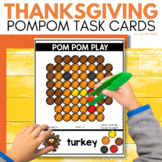 Thanksgiving Pom Pom Task Cards for November STEM