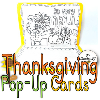 Preview of Thanksgiving Pop-Up Cards | Thanksgiving Project 