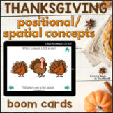 Thanksgiving Positional / Spatial Basic Concepts | Boom Cards™