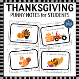 Thanksgiving Positive Notes for Students