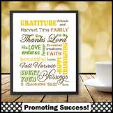 Gratitude Poster Christian Thanksgiving Classroom Decor Bu