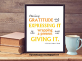 Gratitude Poster Thanksgiving Classroom Decor Inspirationa