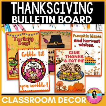 Preview of Thanksgiving Posters Bulletin Board Decor