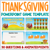 Thanksgiving PowerPoint Game Template - Editable Review Ga