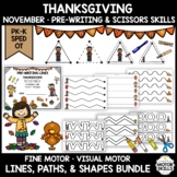 Thanksgiving • Pre-Writing, Scissors • Lines, Paths, Shape
