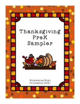 Preview of Thanksgiving PreK Sampler Printable Pack