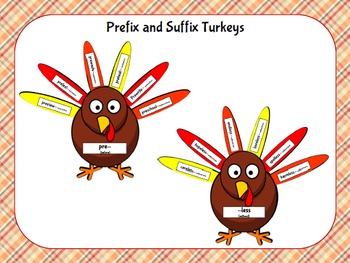 Preview of Thanksgiving Prefix and Suffix Turkeys