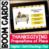 Digital Thanksgiving Prepositions Activity- Prepositions o