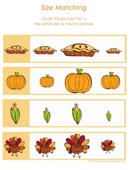 Preview of Thanksgiving Preschool Pack