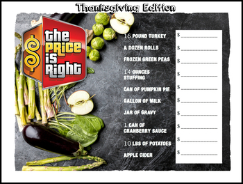 Preview of Thanksgiving Price is Right Game Download