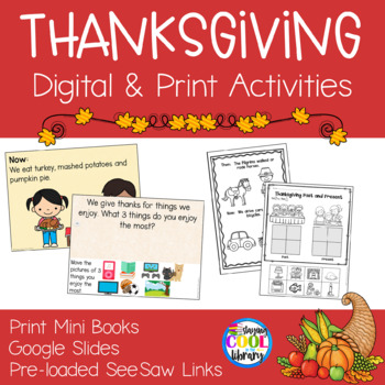 Preview of Thanksgiving Print and Digital Readers and Activities