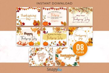 Preview of Thanksgiving Printable Cards
