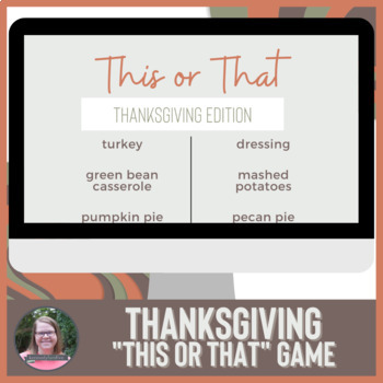 Preview of Thanksgiving Printable Game for Classrooms or Families