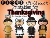 Thanksgiving Printables - {Literacy and Math}