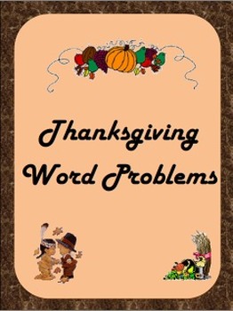 Preview of Thanksgiving - Problem Solving / Word Problems:Distance Learning