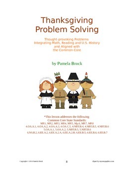 Preview of Thanksgiving Problem Solving/Critical Thinking