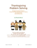 Thanksgiving Problem Solving/Critical Thinking