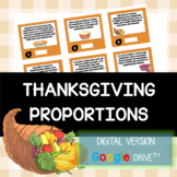 Thanksgiving Proportions - Self-Grading Google Sheets Activity