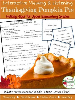 Preview of Thanksgiving: Pumpkin Pie Viewing and Listening Guide