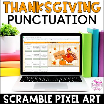 Preview of Thanksgiving Punctuation Digital Activity Scramble Pixel Art