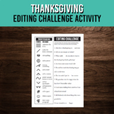 Thanksgiving Punctuation and Grammar Proofreading Challeng