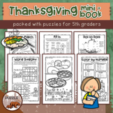 Thanksgiving Puzzle Mini-Book for Fifth Grade