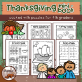 Thanksgiving Puzzle Mini-Book for Fourth Grade
