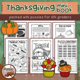 Thanksgiving Puzzle Mini-Book for Sixth Grade