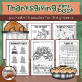 Thanksgiving Puzzle Mini-Book for Third Grade