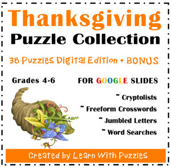 Preview of Thanksgiving Puzzles + BONUS for Google Apps™ 38 Puzzles Digital Edition
