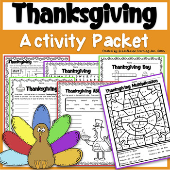 Preview of Thanksgiving Puzzles Mazes and More Activity Packet