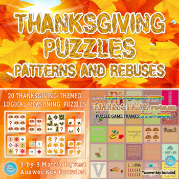 Preview of Thanksgiving Puzzles: Patterns and Rebuses