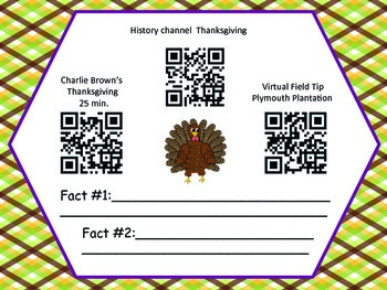 Preview of Thanksgiving QR code Inferencing 3-5 (Common Core Aligned)