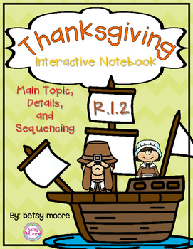 Preview of Thanksgiving R.I.2 Sequencing and Main Idea/Details Interactive Notebook