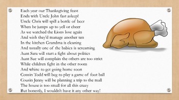 Thanksgiving Rap Or Rhyme Project By Msdickson | Tpt