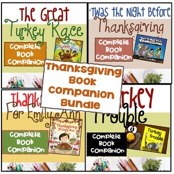 Preview of Thanksgiving Read Aloud Book Companion Activities Bundle