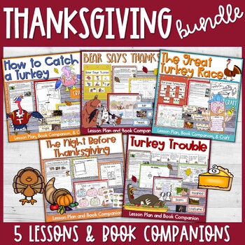 Preview of Thanksgiving Read Aloud Lessons and Book Companion BUNDLE