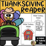 Thanksgiving Reader Hide Turkey Position & Preposition Wor
