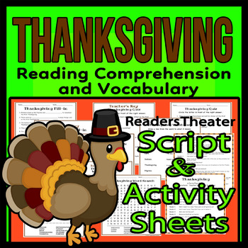 Preview of Thanksgiving Readers Theater Holiday Script Reading & Activity Packet