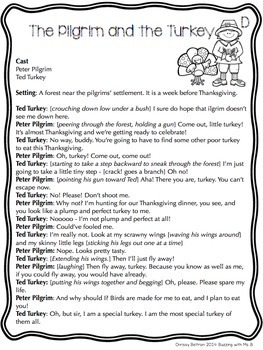 Thanksgiving Partner Plays - Differentiated Scripts For Two Readers