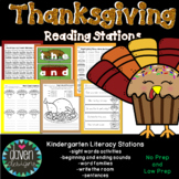 Thanksgiving Reading Stations and Activities