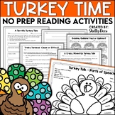 Thanksgiving Reading Activities No Prep | Thanksgiving Reading Worksheets