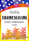Thanksgiving Reading Comprehension - 3 Pack