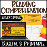 Thanksgiving Reading Comprehension | Digital Thanksgiving 