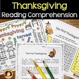 Thanksgiving Reading Comprehension - ESL Thanksgiving Activities