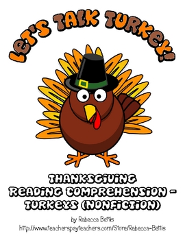 Preview of Thanksgiving Reading Comprehension FREEBIE - Turkey (Nonfiction)