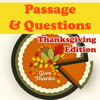 Preview of Thanksgiving Reading Comprehension Passage and Questions | Freebie
